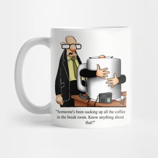 Funny Coffee Drinker Spectickles Cartoon Humor Mug